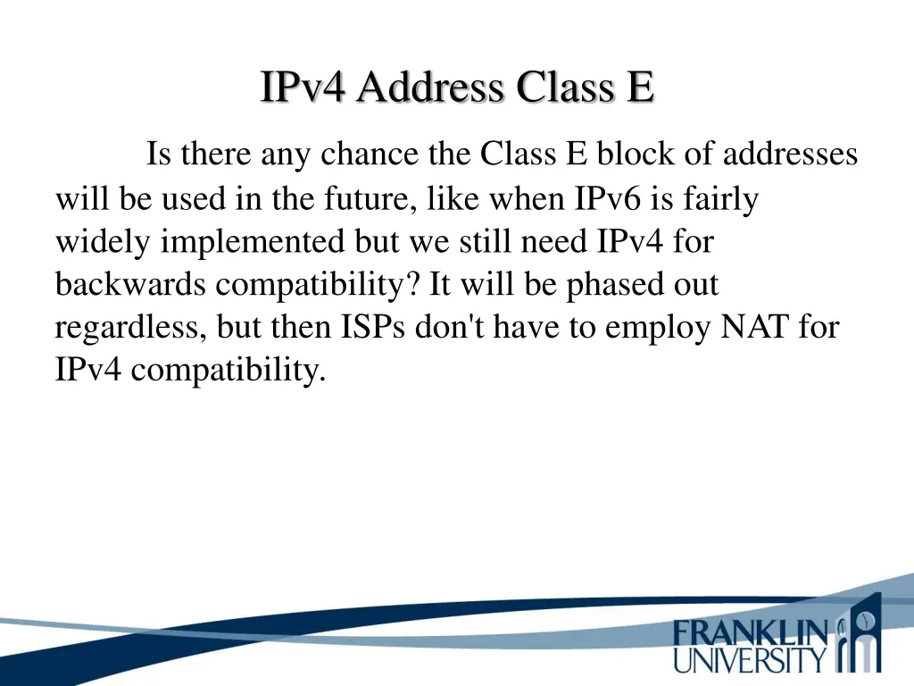 ipv4 address class e