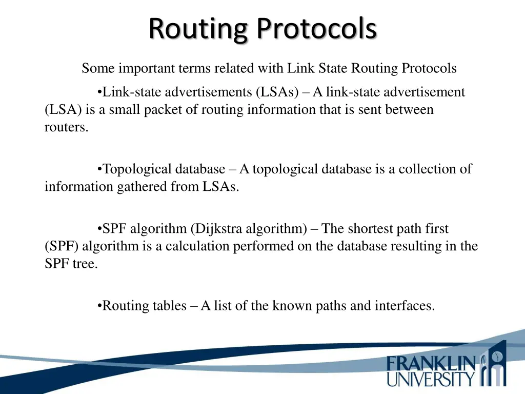 routing protocols