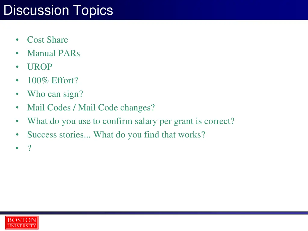 discussion topics