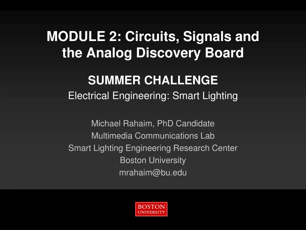 module 2 circuits signals and the analog