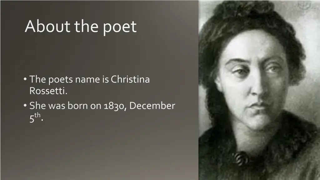 about the poet