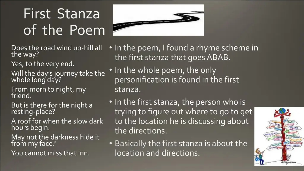 first stanza of the poem