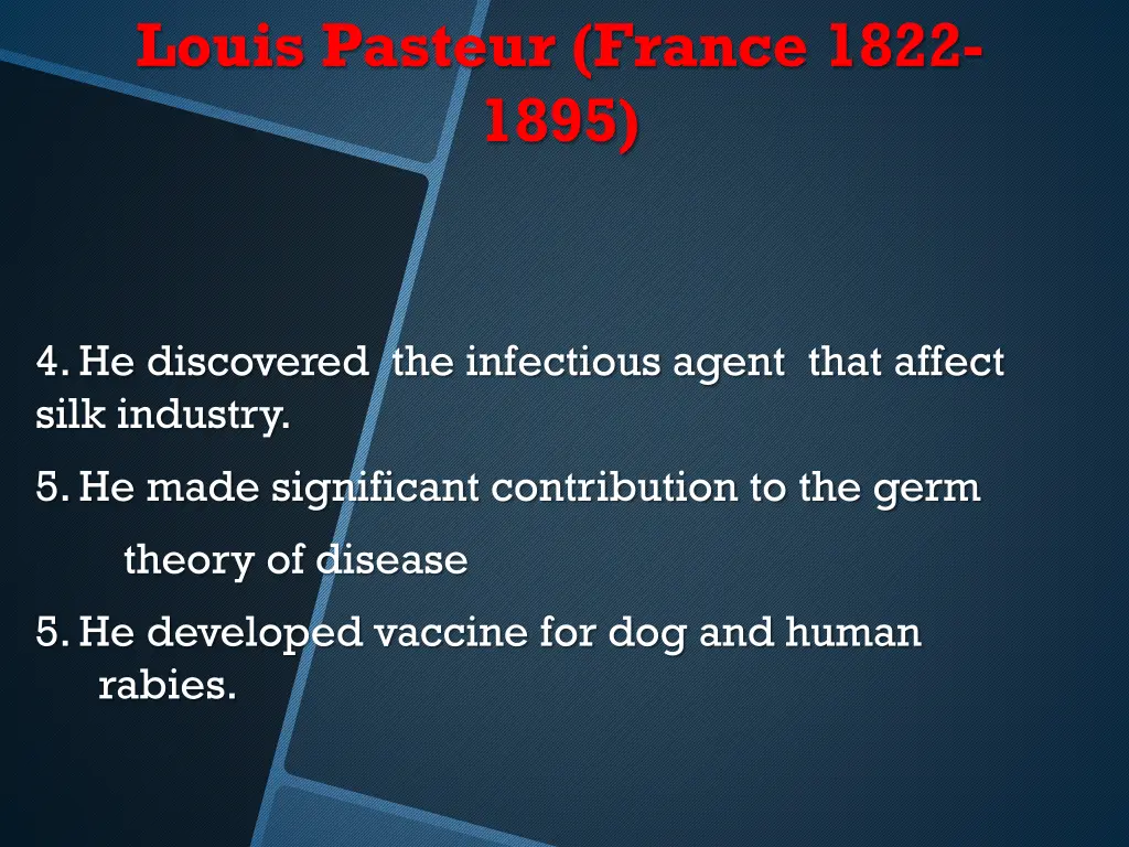 louis pasteur france 1822 1895 1