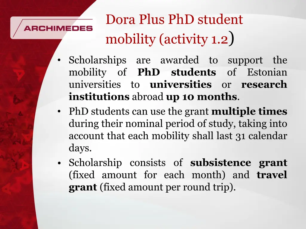 dora plus phd student mobility activity 1 2
