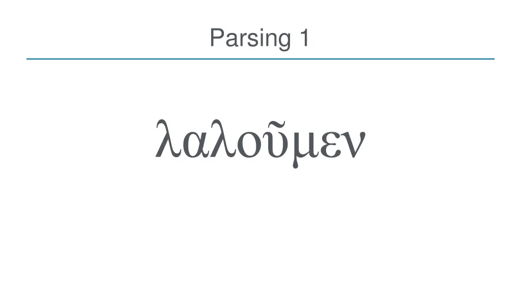 parsing 1