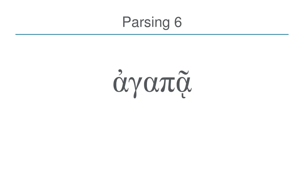parsing 6