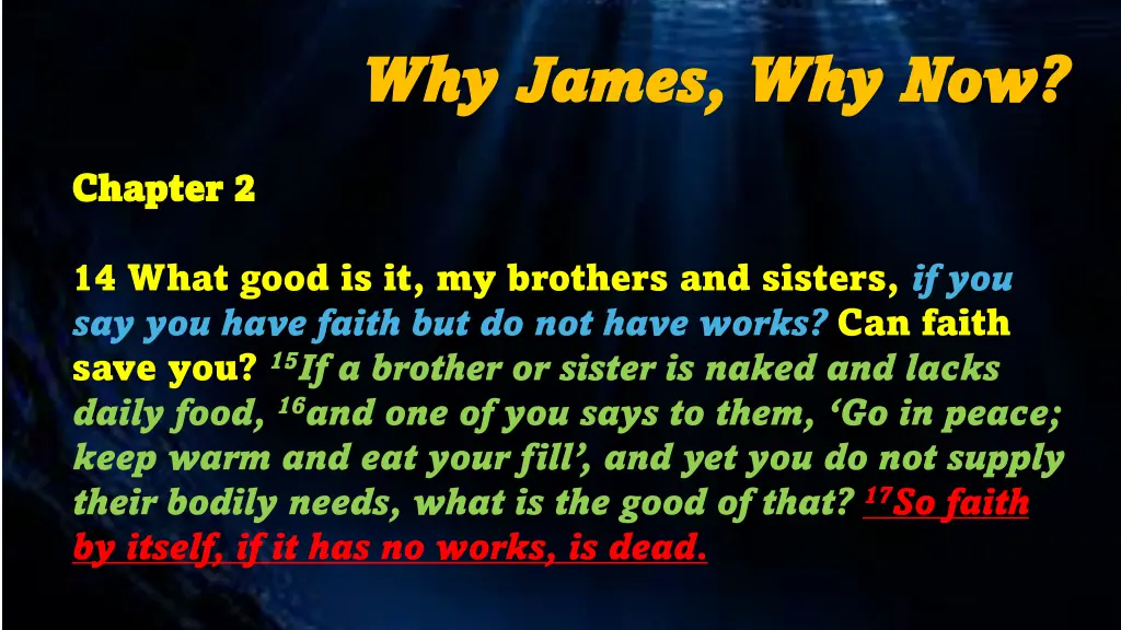 why james why james why now 12