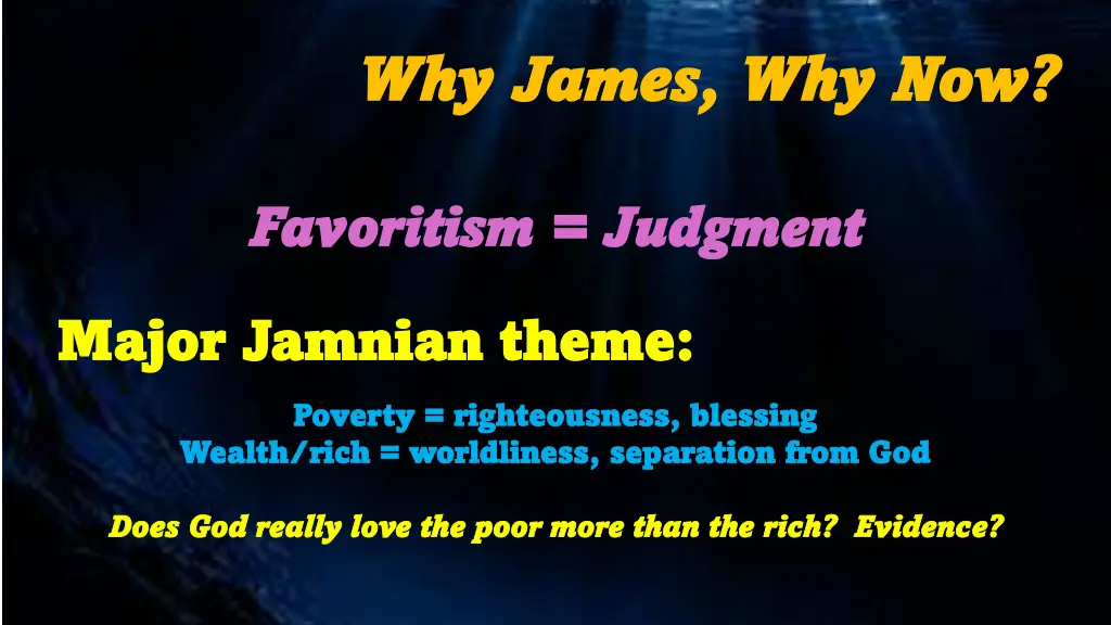 why james why james why now 3