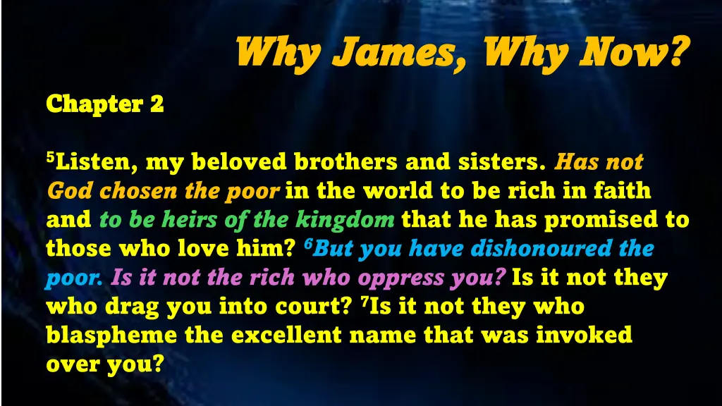 why james why james why now 4