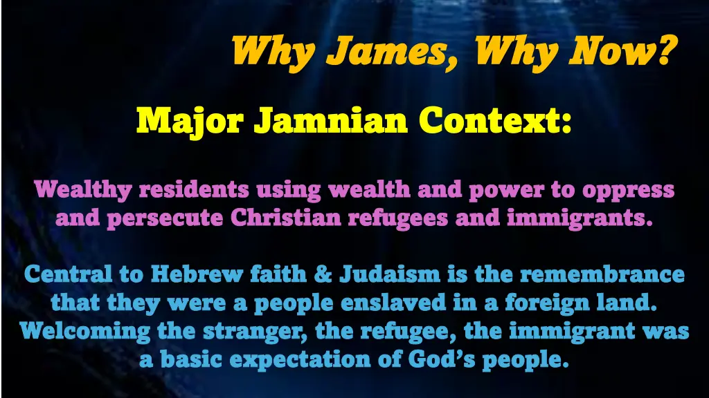 why james why james why now 5