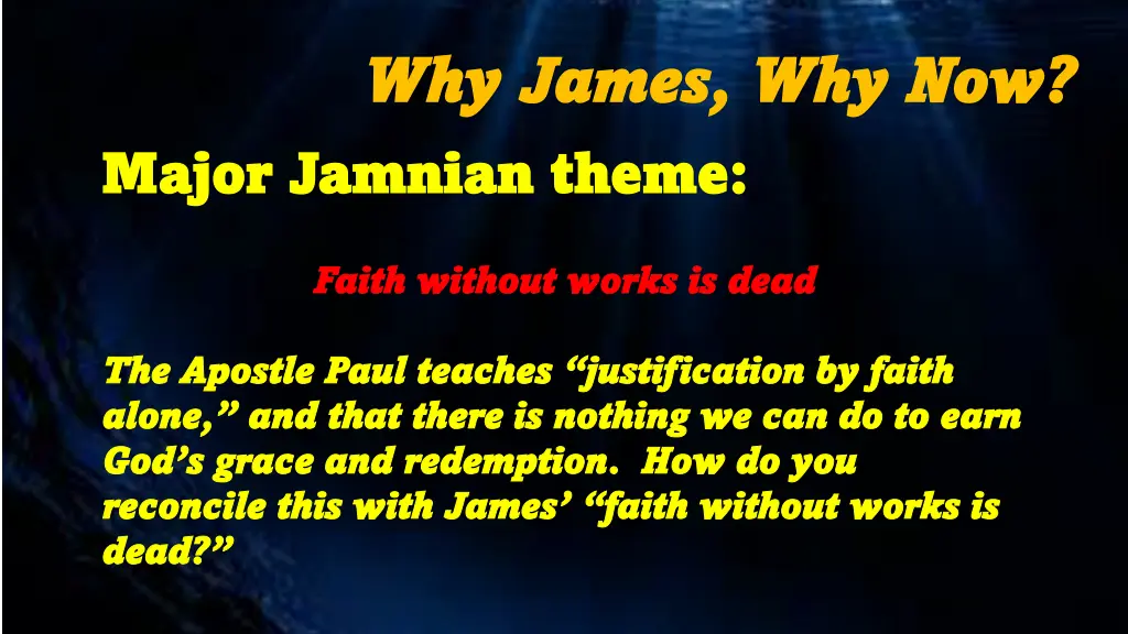 why james why james why now major jamnian theme