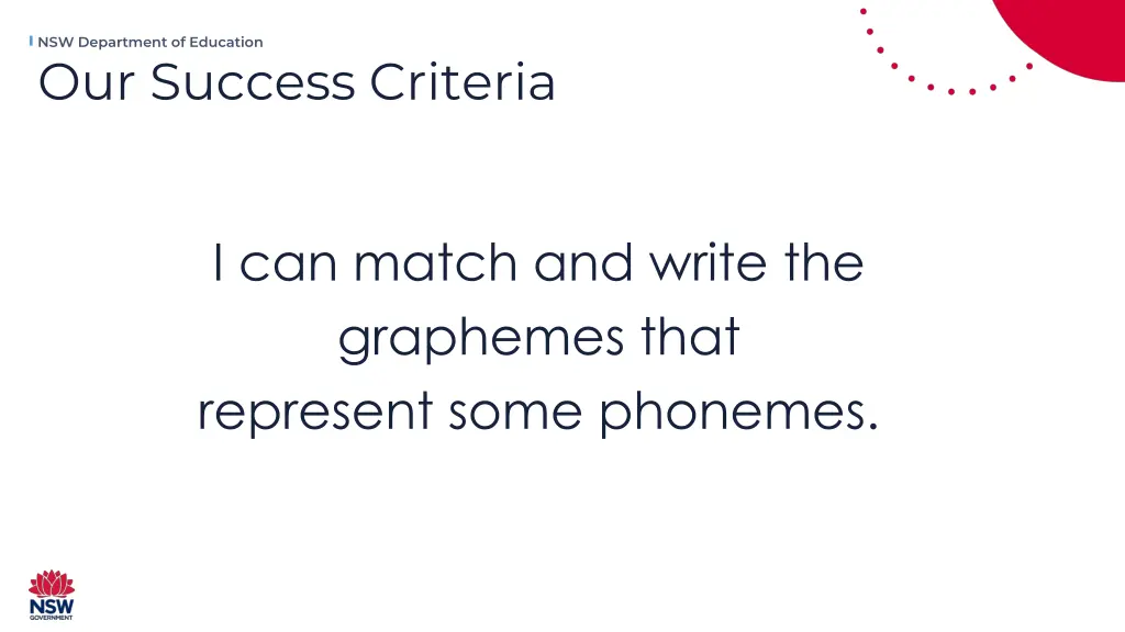nsw department of education our success criteria 1