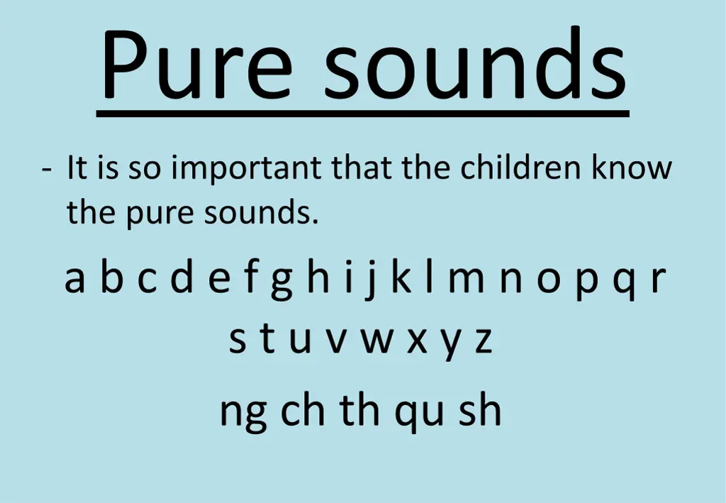 pure sounds
