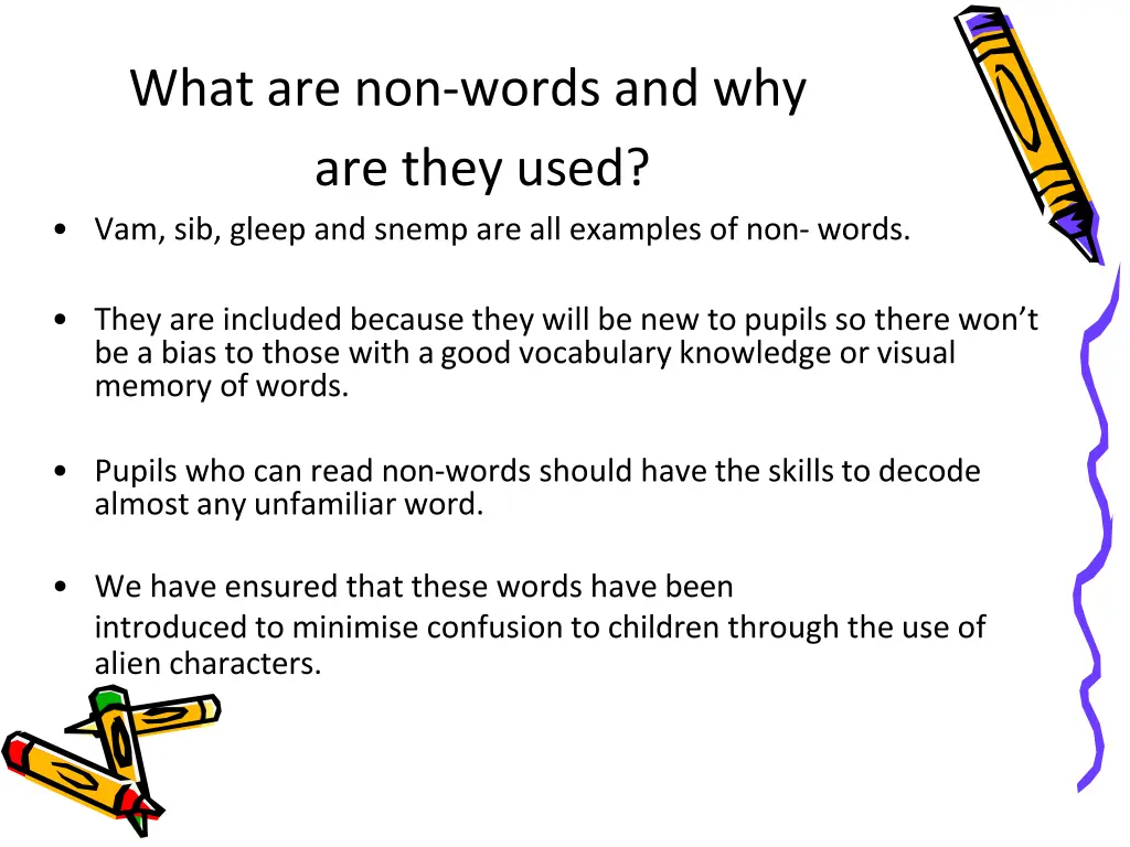 what are non words and why are they used