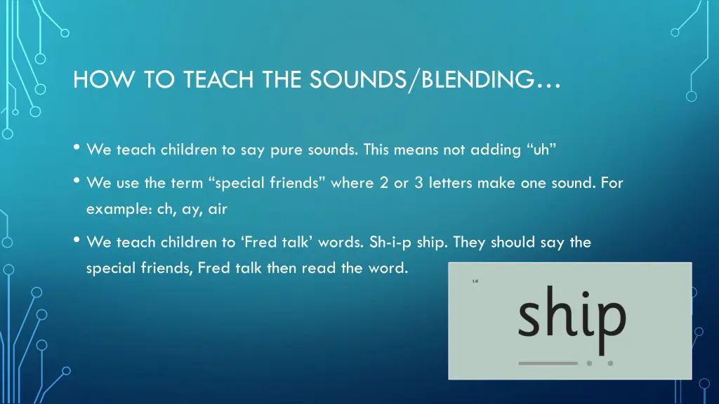 how to teach the sounds blending