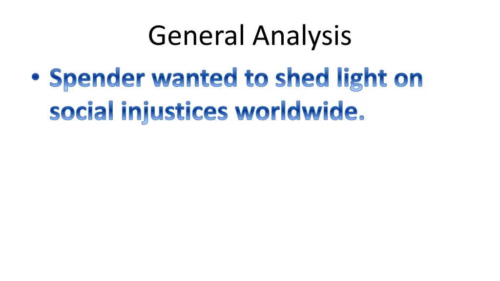general analysis spender wanted to shed light