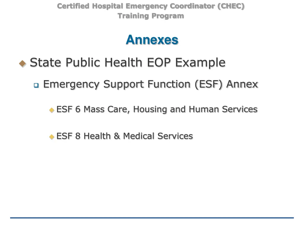 certified hospital emergency coordinator chec 4
