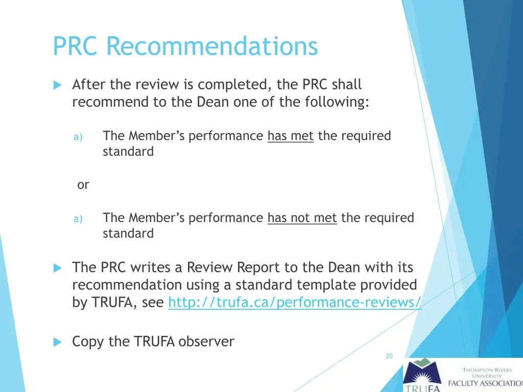 prc recommendations