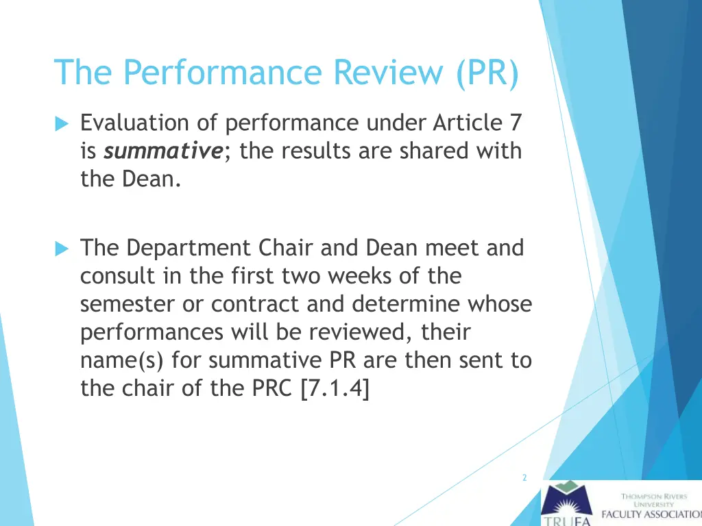 the performance review pr