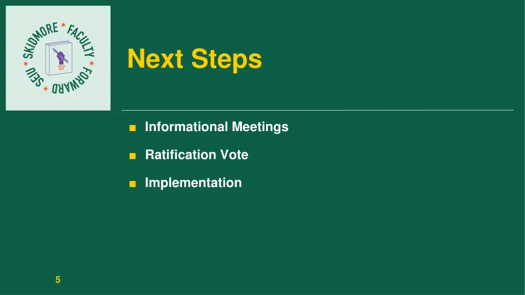 next steps