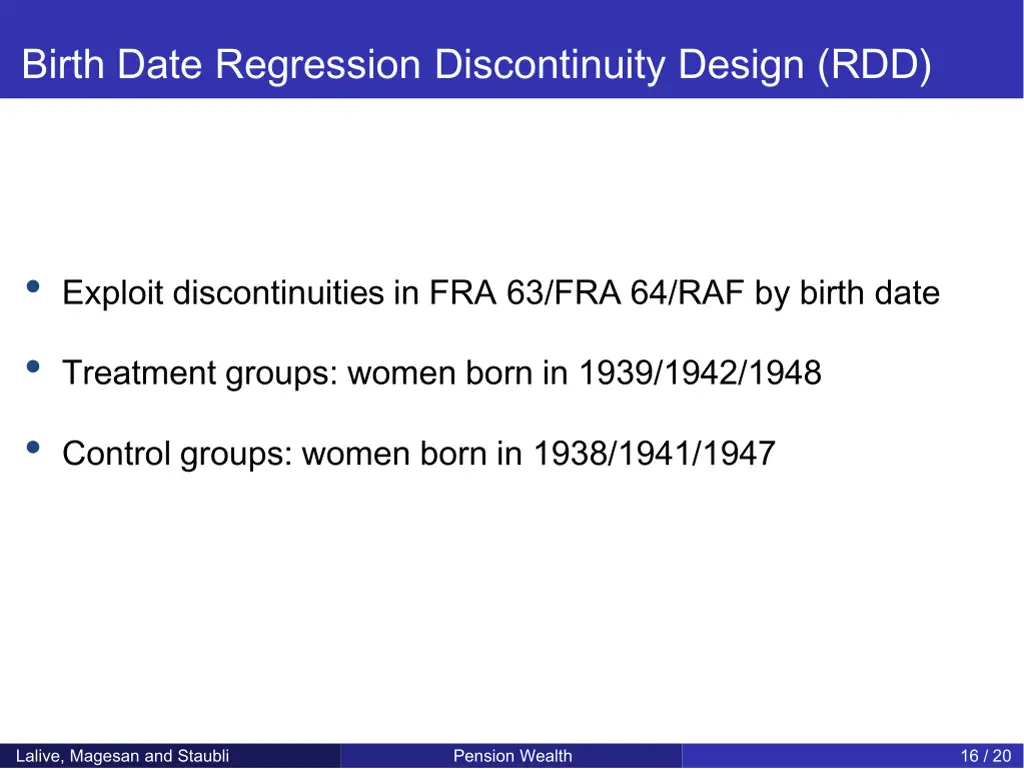 birth date regression discontinuity design rdd