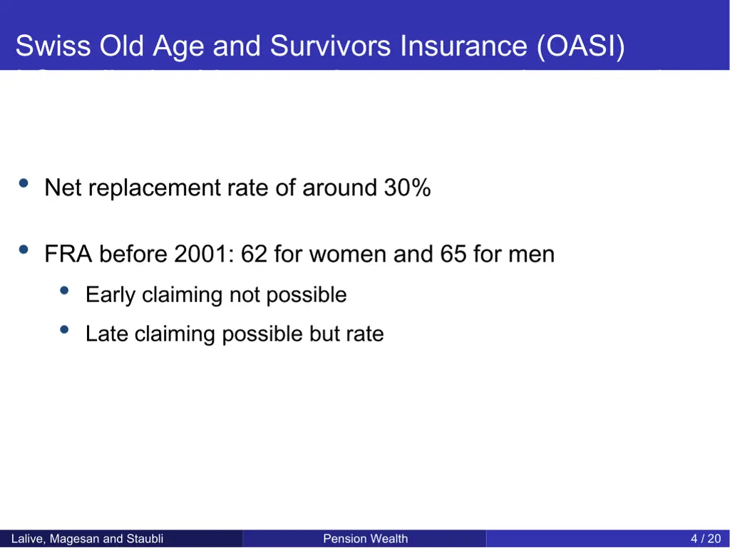 swiss old age and survivors insurance oasi