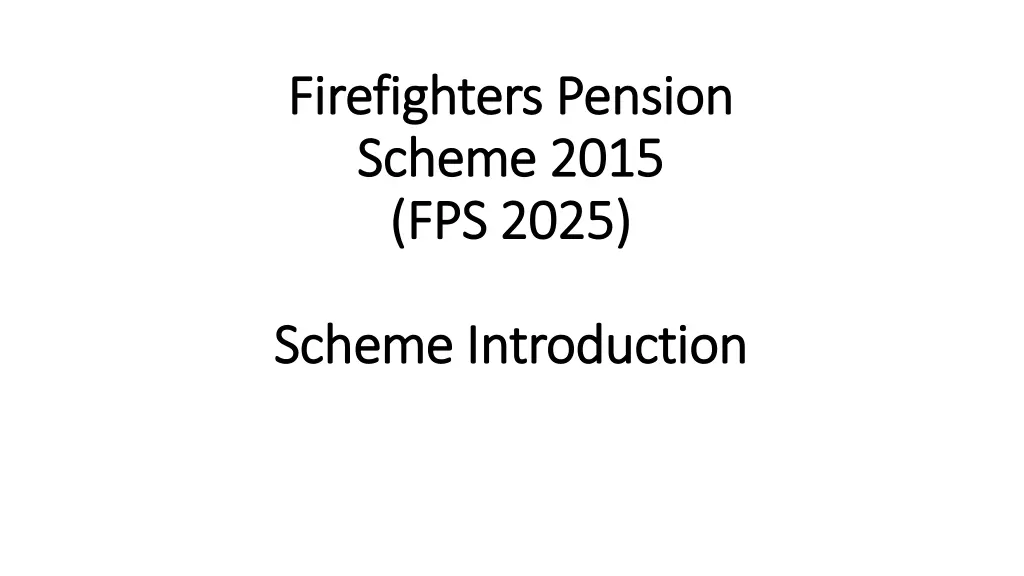 firefighters pension firefighters pension scheme
