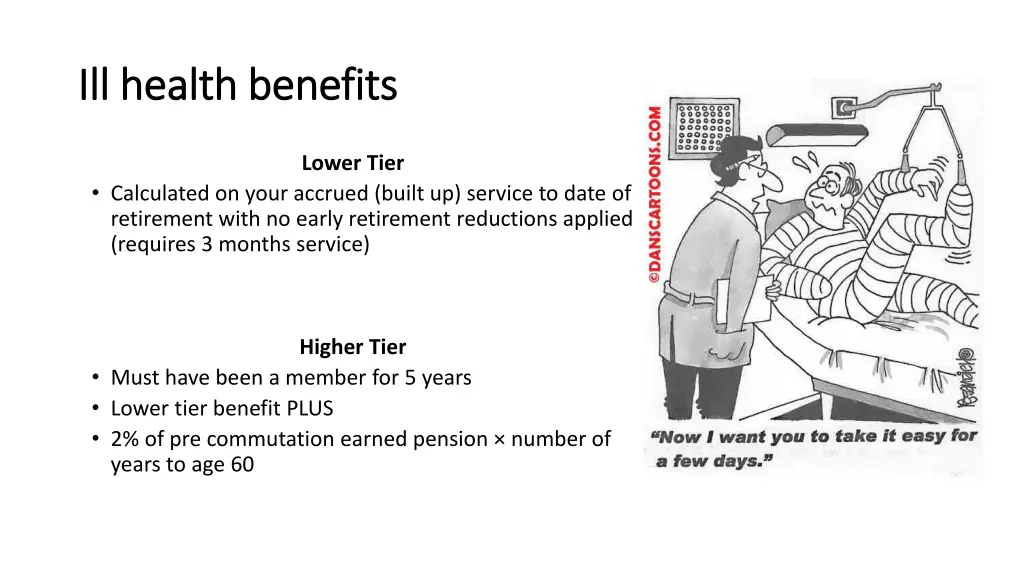 ill health benefits ill health benefits 1