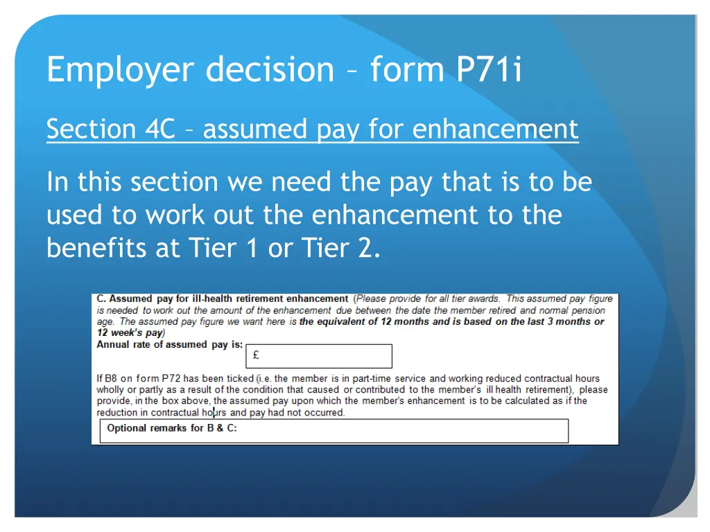 employer decision form p71i 2