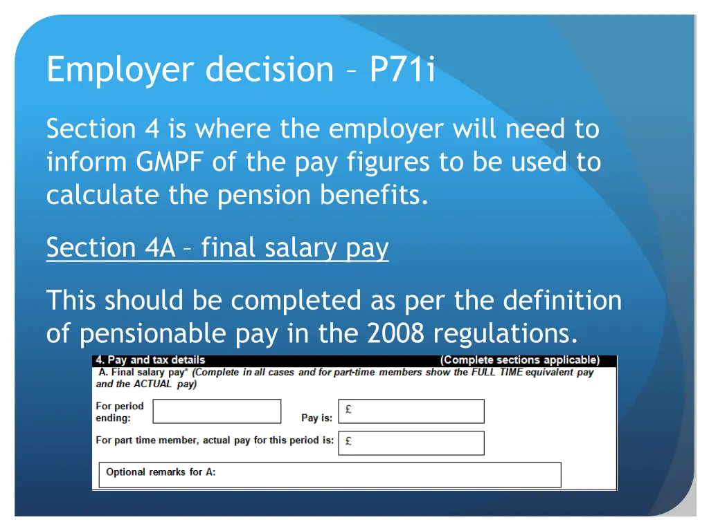 employer decision p71i