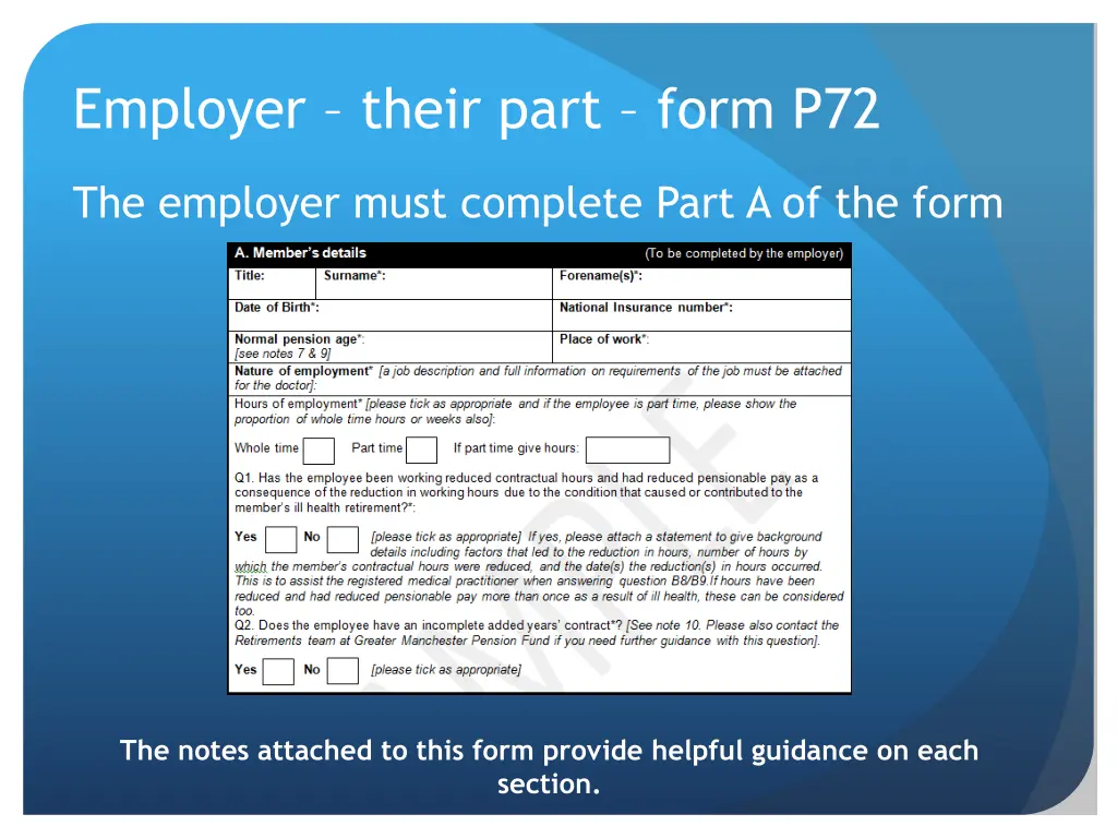 employer their part form p72
