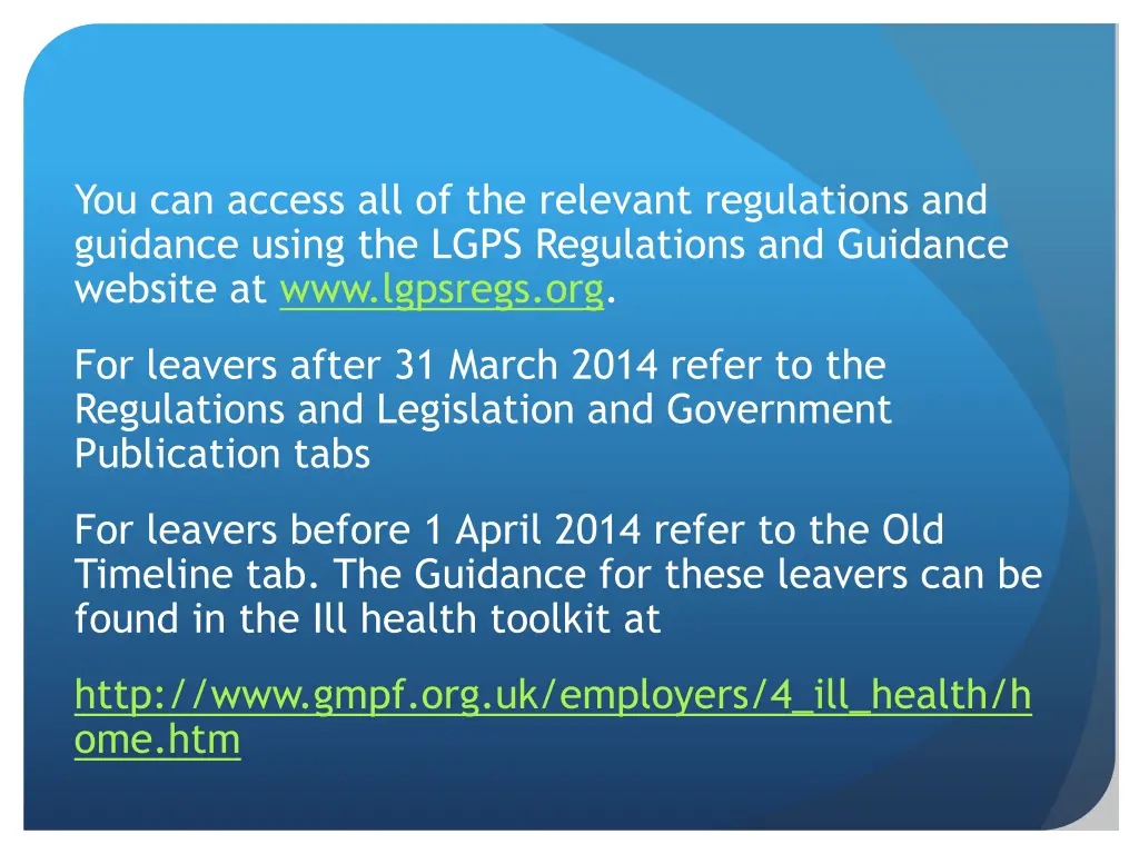 you can access all of the relevant regulations
