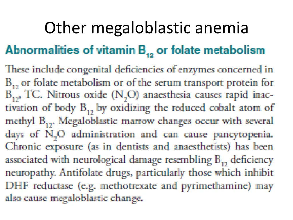 other megaloblastic anemia