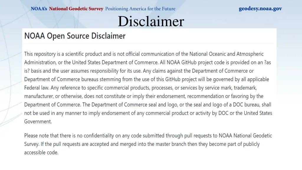 disclaimer