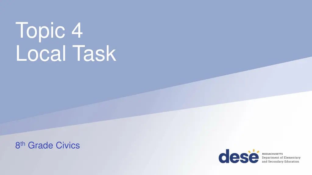 topic 4 local task