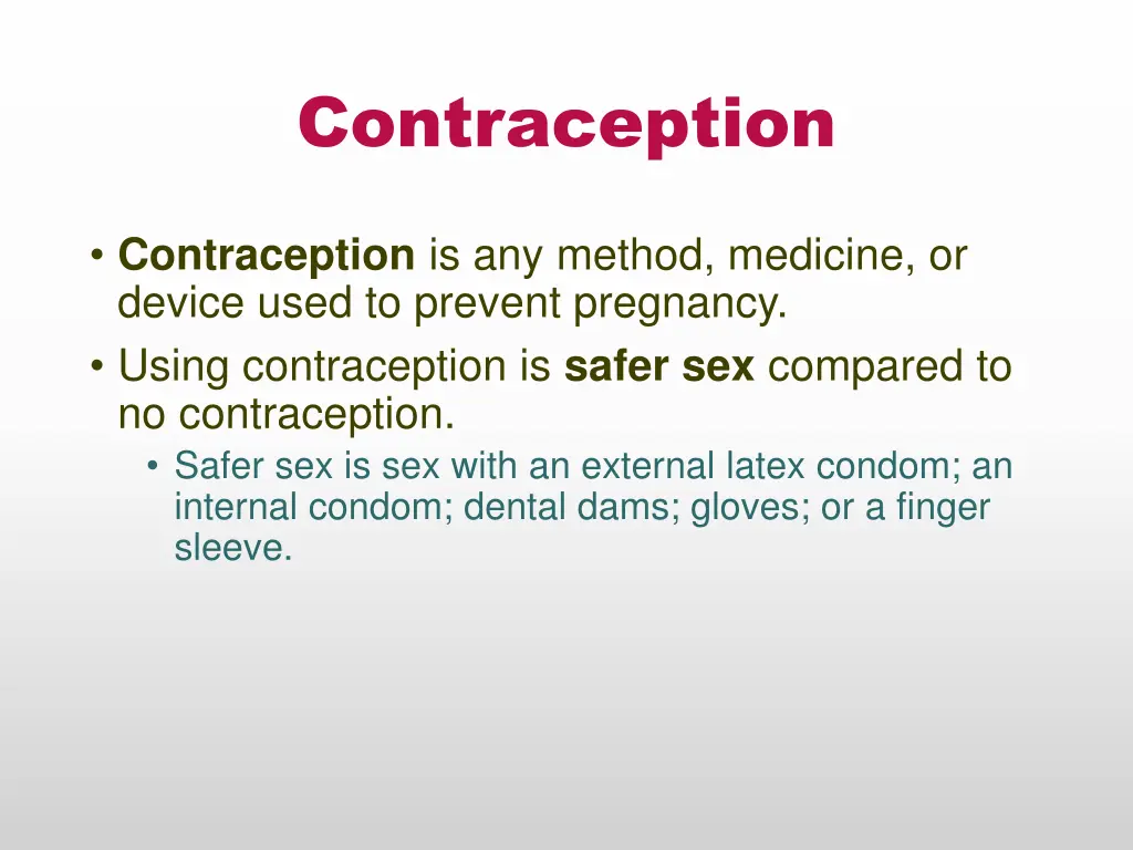 contraception