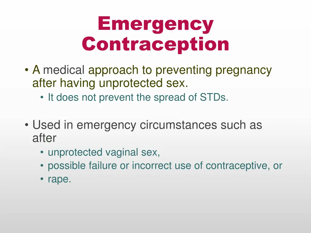 emergency contraception