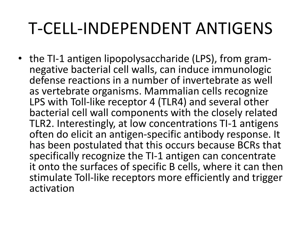 t cell independent antigens