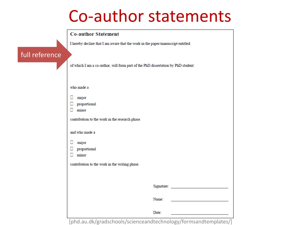 co author statements
