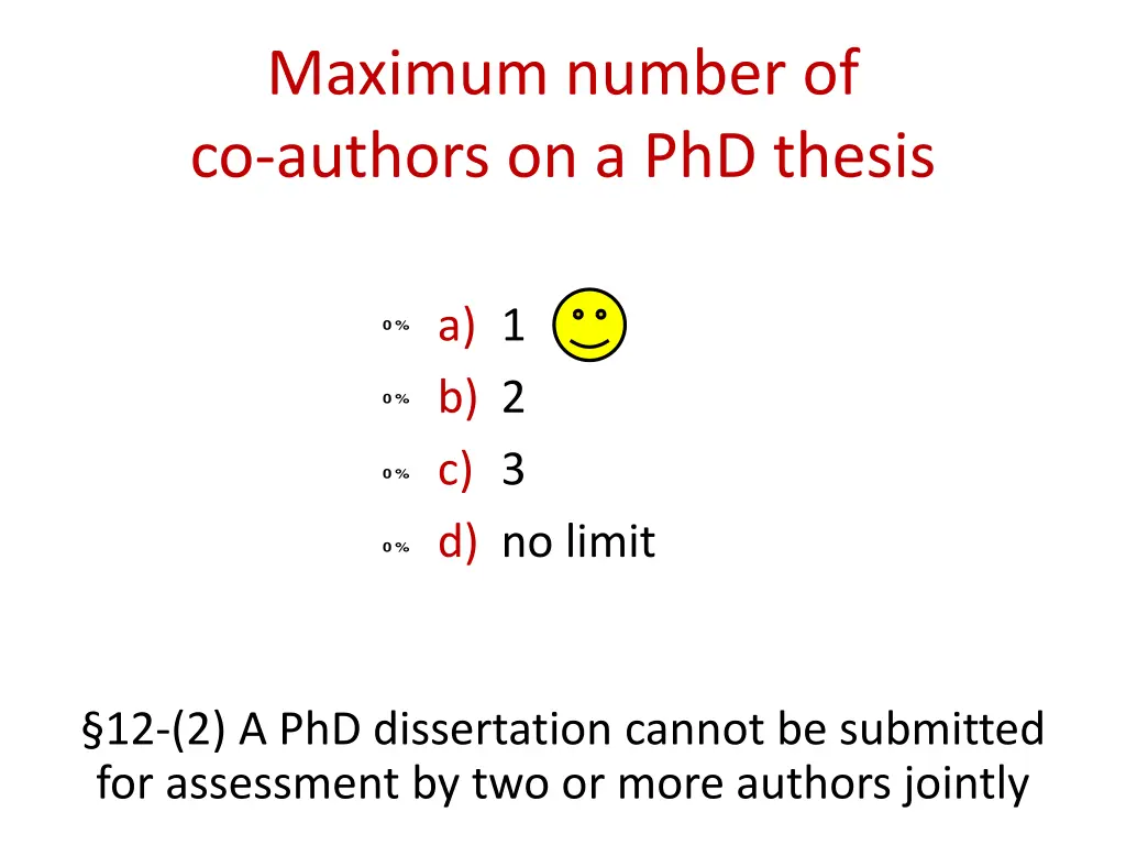 maximum number of co authors on a phd thesis