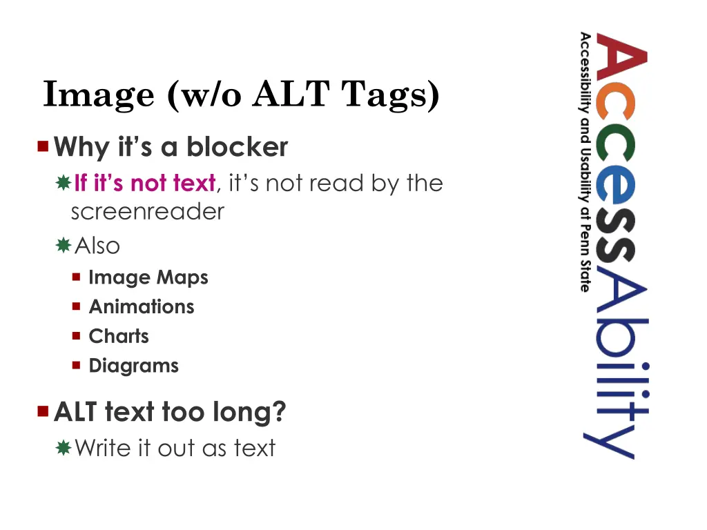 image w o alt tags