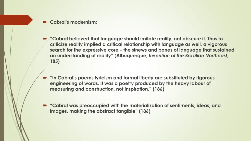 cabral s modernism