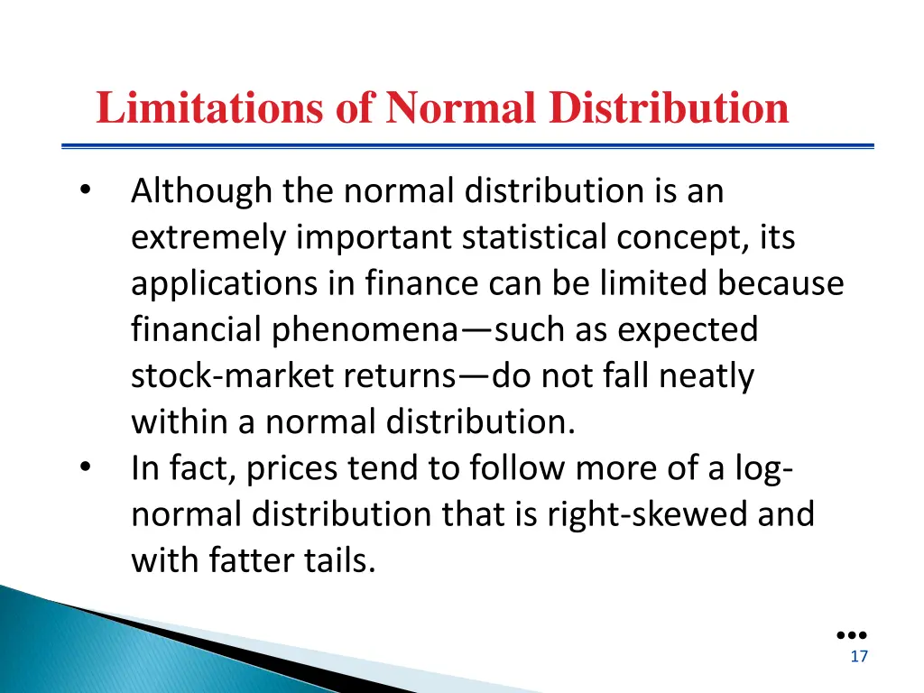 limitations of normal distribution