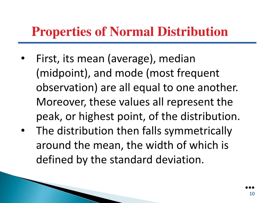 properties of normal distribution