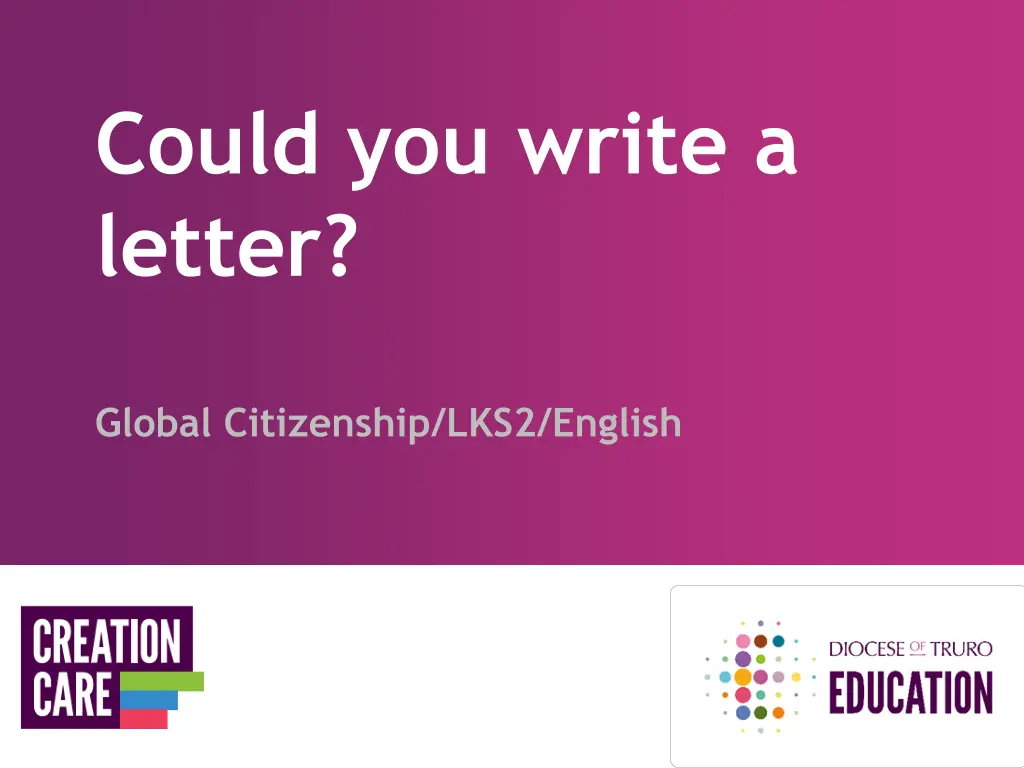 could you write a letter