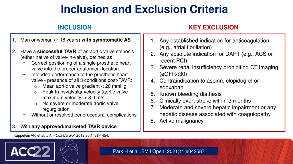 inclusion and exclusion criteria