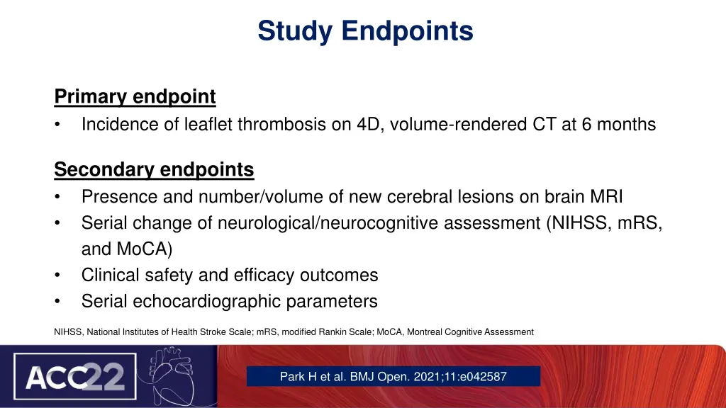 study endpoints