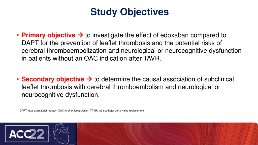 study objectives