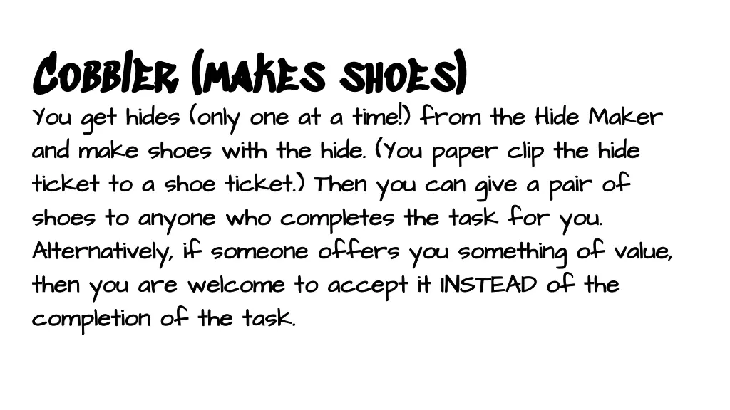 cobbler makes shoes cobbler makes shoes