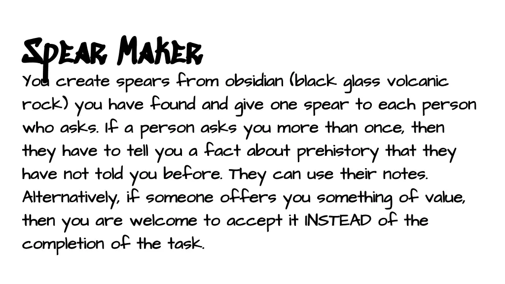 spear maker spear maker you create spears from